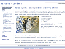 Tablet Screenshot of izolacevysocina.cz